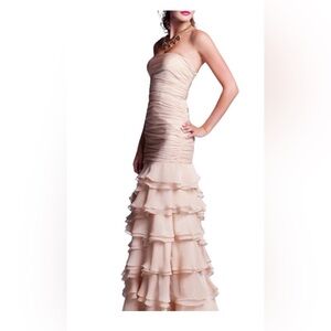 Dalia Macphee red ruffled gown